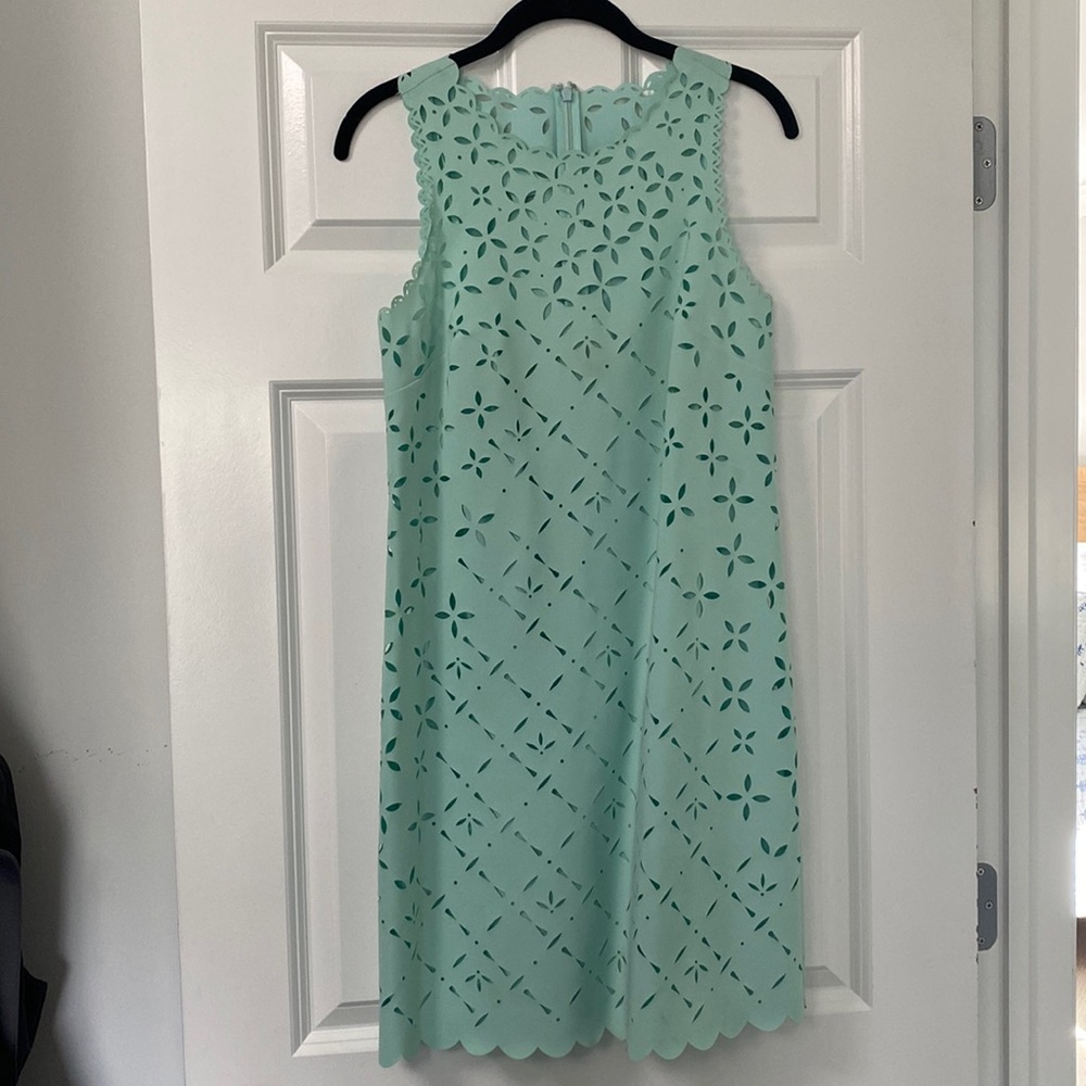 J.Crew size 2 mint laser-cut short dress